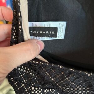 Luxe Alex Marie Lace Black Strapless One-Piece Swimsuit